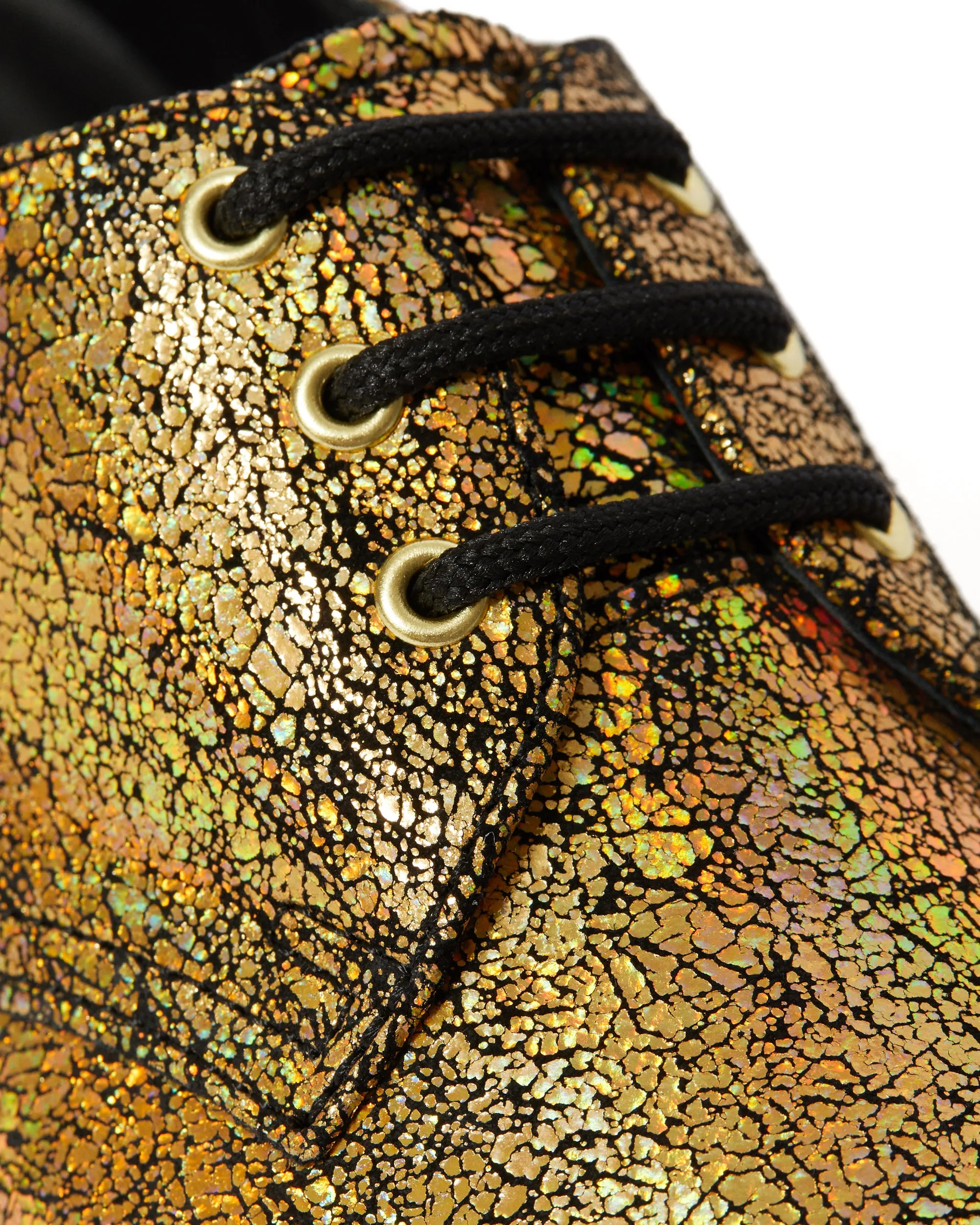 1461 Gold Iridescent Crackle Oxford Shoes