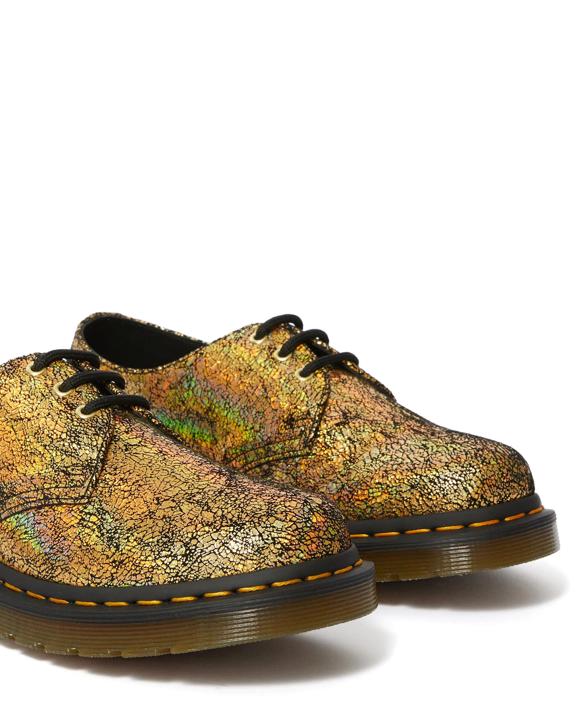 1461 Gold Iridescent Crackle Oxford Shoes