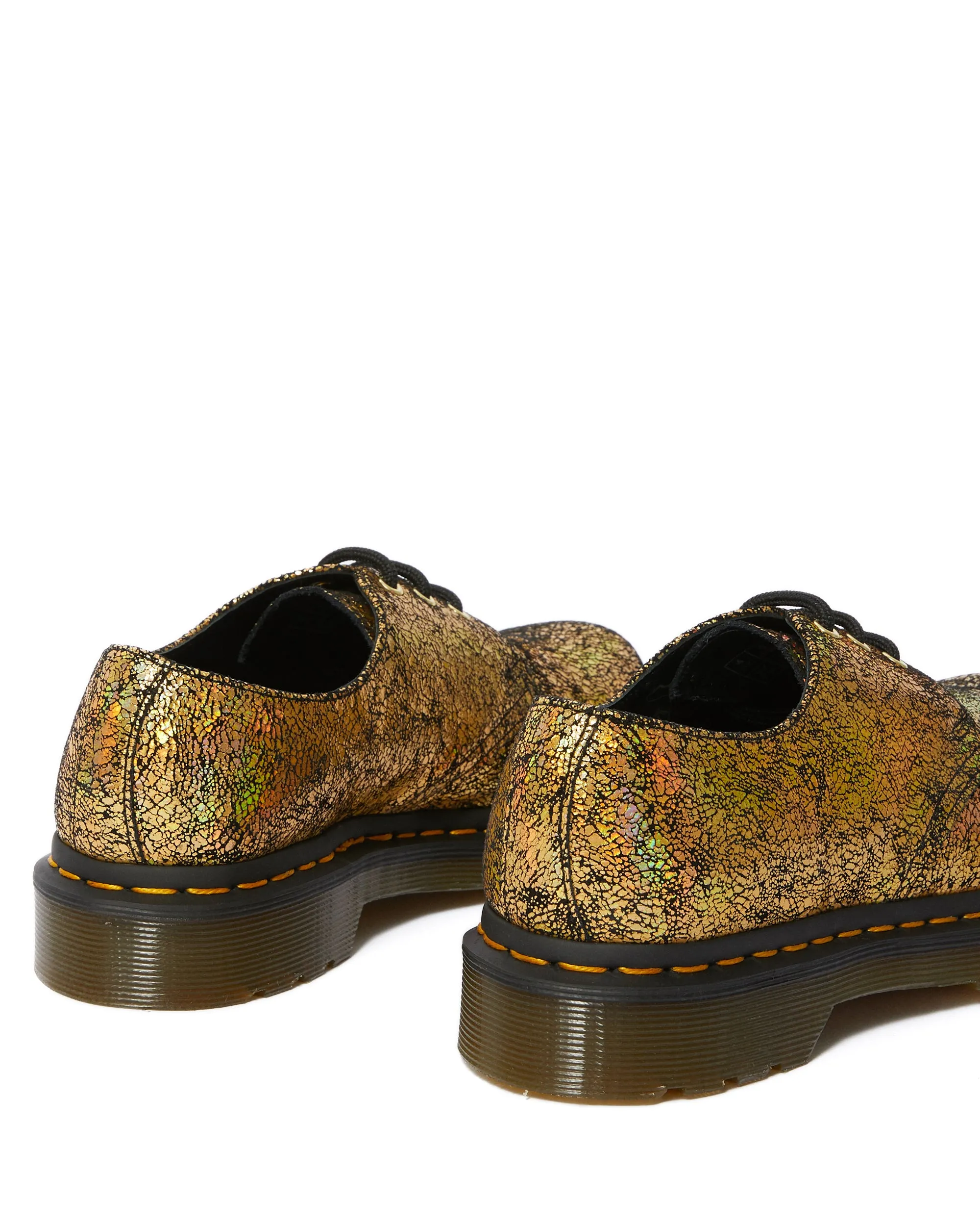 1461 Gold Iridescent Crackle Oxford Shoes