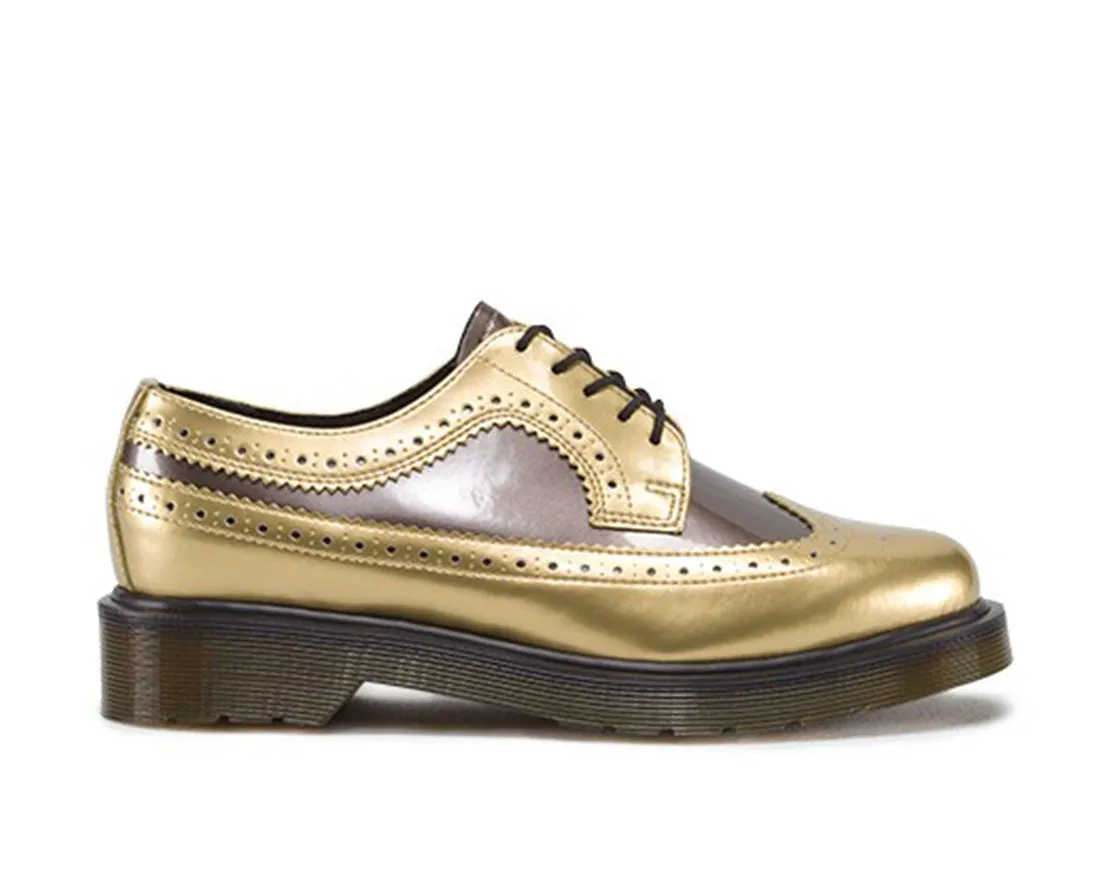 3989 GOLD PEWTER BROGUE SHOE