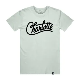 704 Shop Charlotte Script Tee - Seafoam/Black (Unisex)