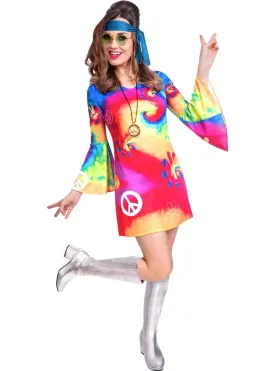 70s Free Spirit Hippie Plus Size Womens Costume