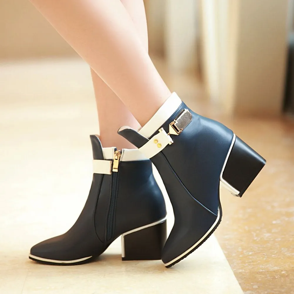 Ankle Boots High Heels Western