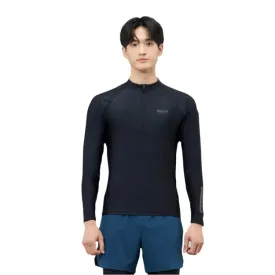 Barrel Mens Abyssal Half ZipUp Rashguard-BLACK