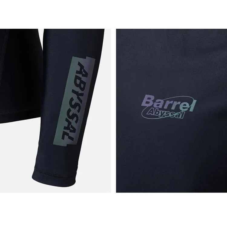 Barrel Mens Abyssal Half ZipUp Rashguard-BLACK