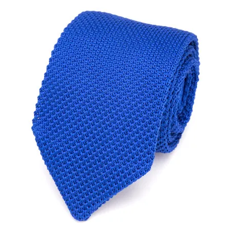 Classy Men Solid Blue Knitted Tie