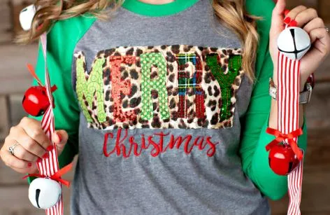 Double Stacked MERRY Christmas Shirt - Christmas 2020