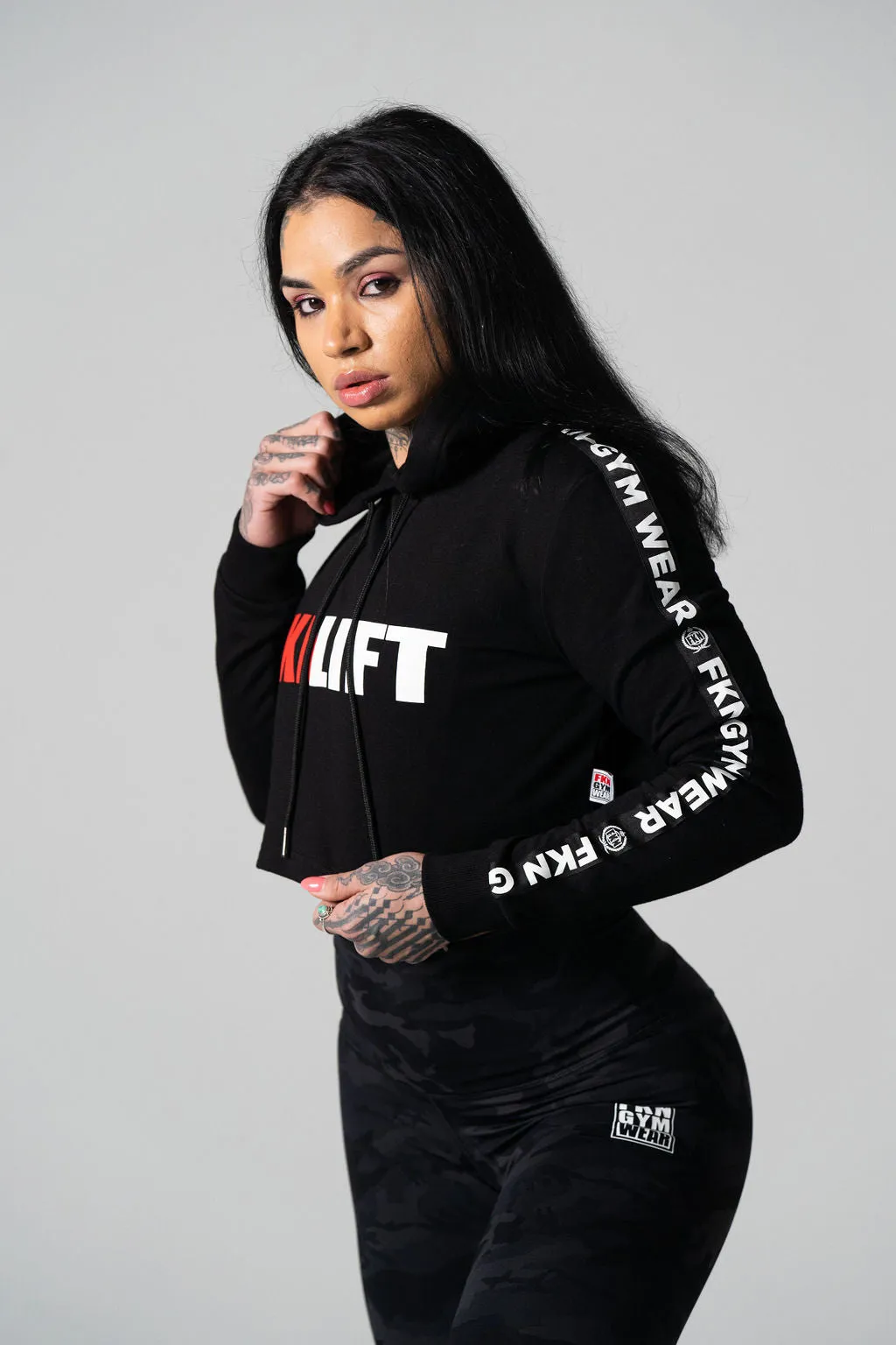 FKNBOSS | Women's Cropped Gym Hoodie | Red