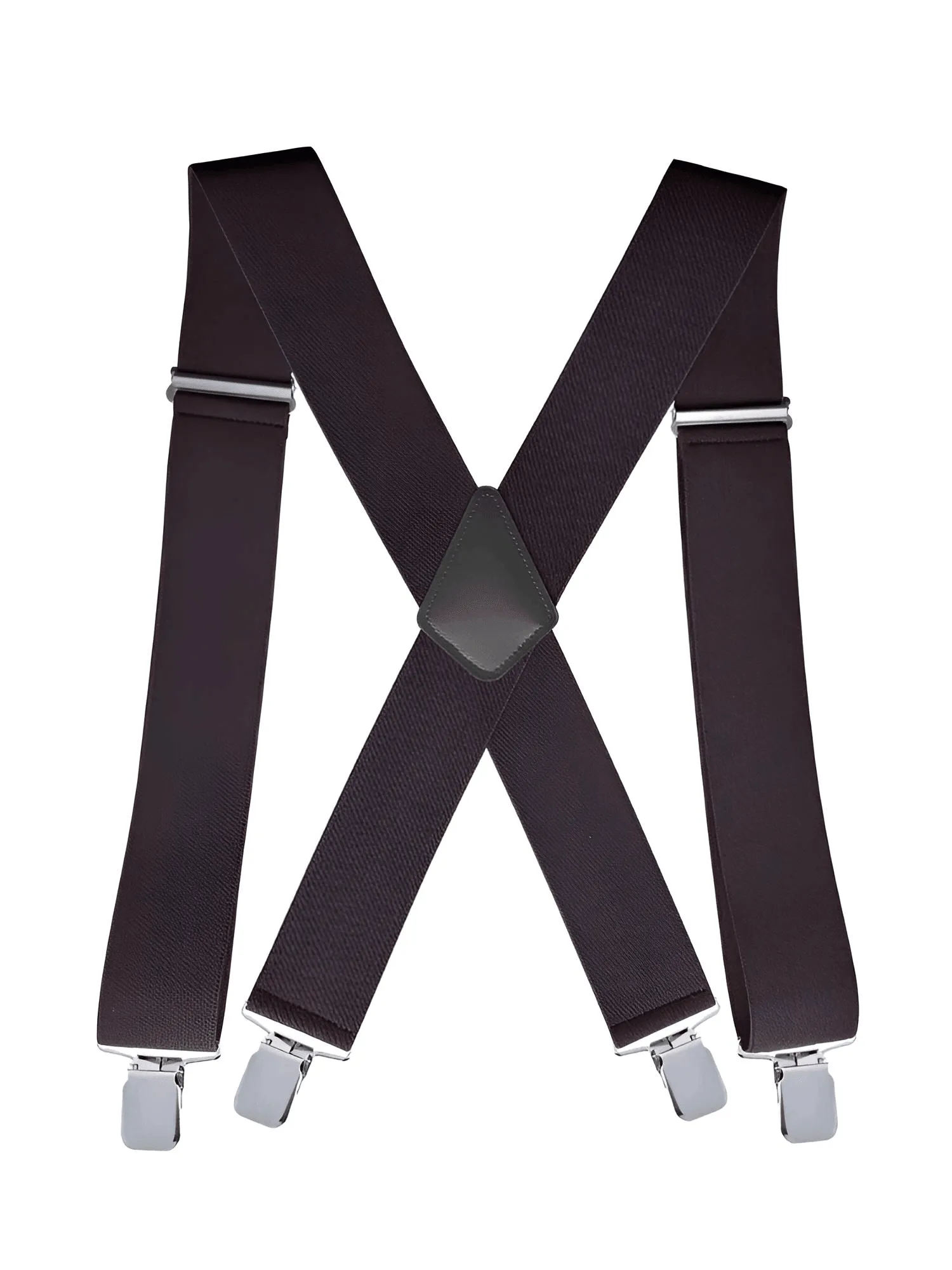 Heavy Duty Big Size Suspenders for Men - 2 Inch Wide X Back 4 Strong Clips