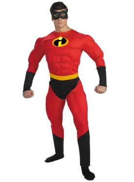 Mr. Incredible Mens Deluxe Muscle Chest Costume