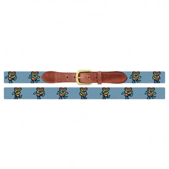 Needlepoint Belt Dancing Bears Tie Dye