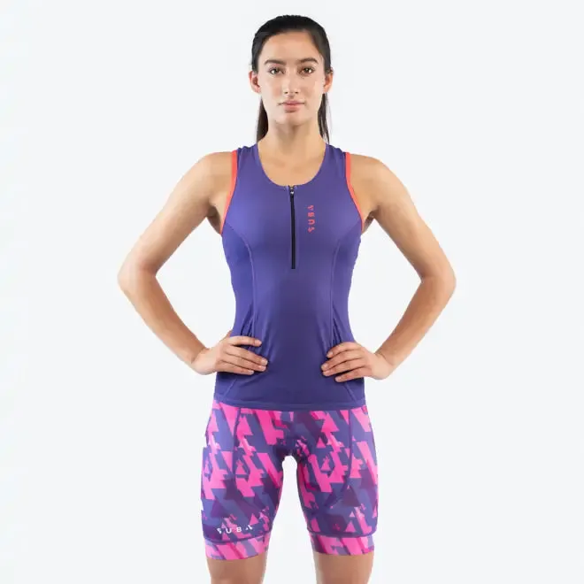 Sub4 Women's Endurance Tri Singlet- Purple Sub