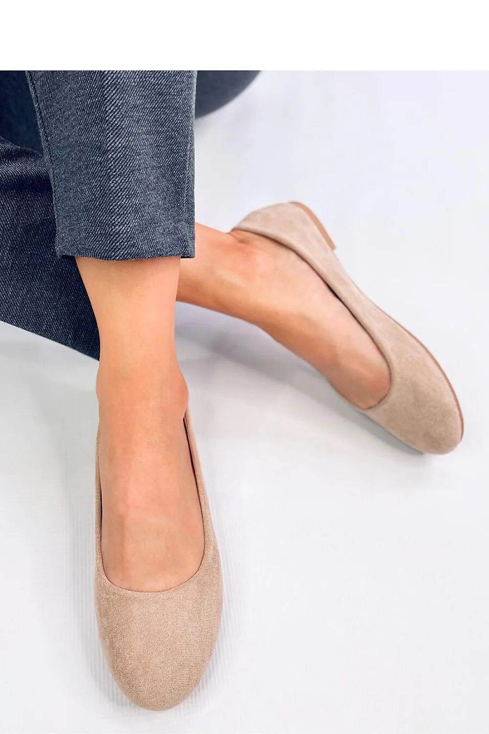 TEEK - Beige Suede Ballet Flats