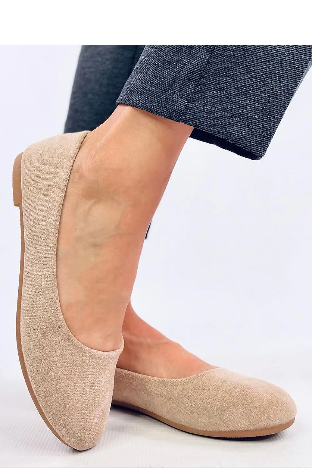 TEEK - Beige Suede Ballet Flats