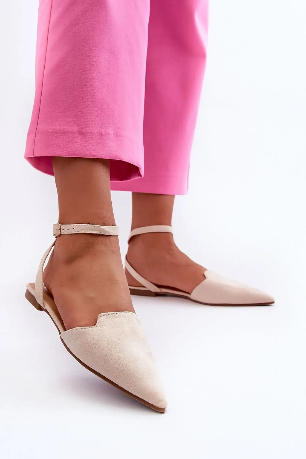 TEEK - Double Style Ankle Tie Ballet Flats