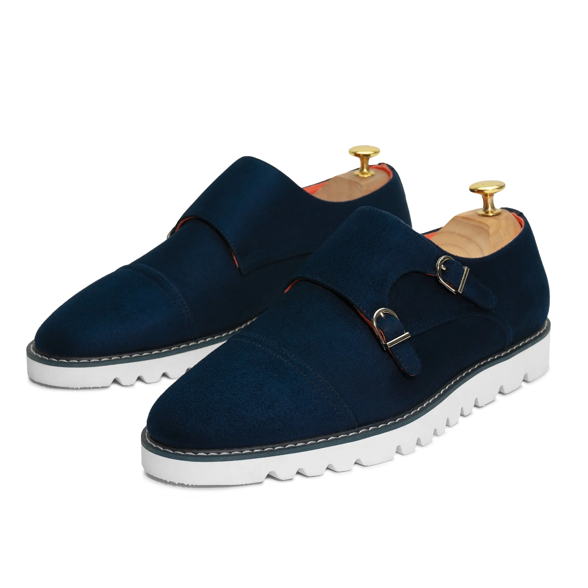 The Freshman S TAYNO Suede Double Monk Strap Oxford Sneaker