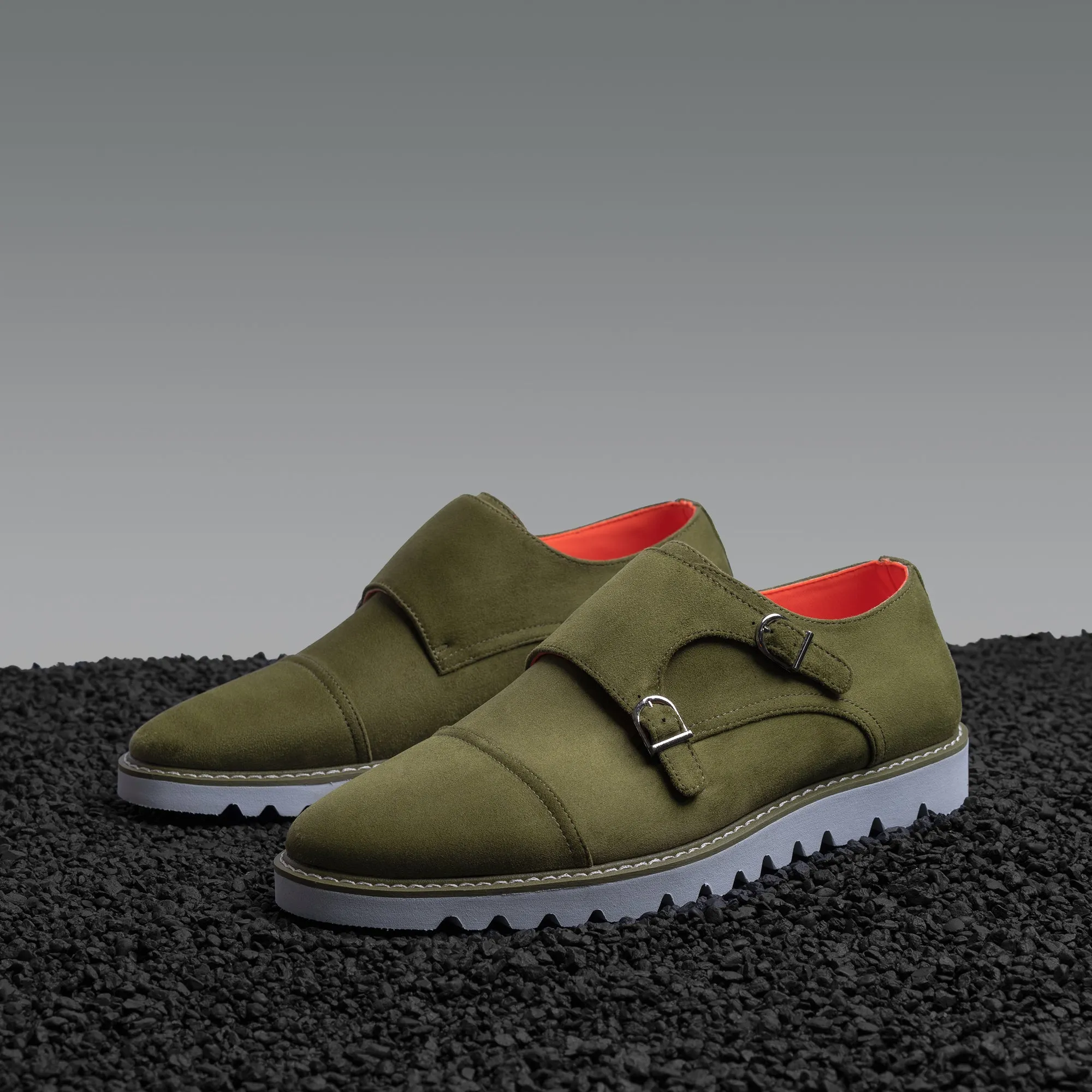 The Freshman S TAYNO Suede Double Monk Strap Oxford Sneaker