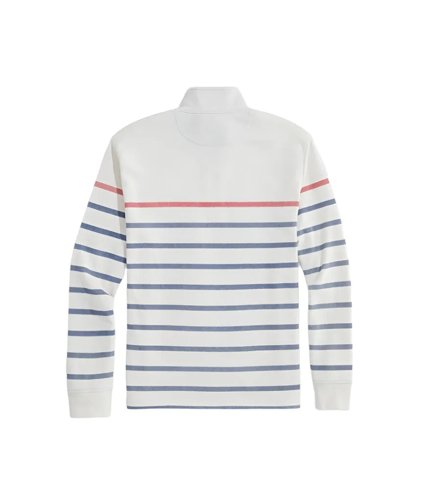 Vineyard Vines Mens Breton Stripe Saltwater 1/4 Zip Sweatshirt