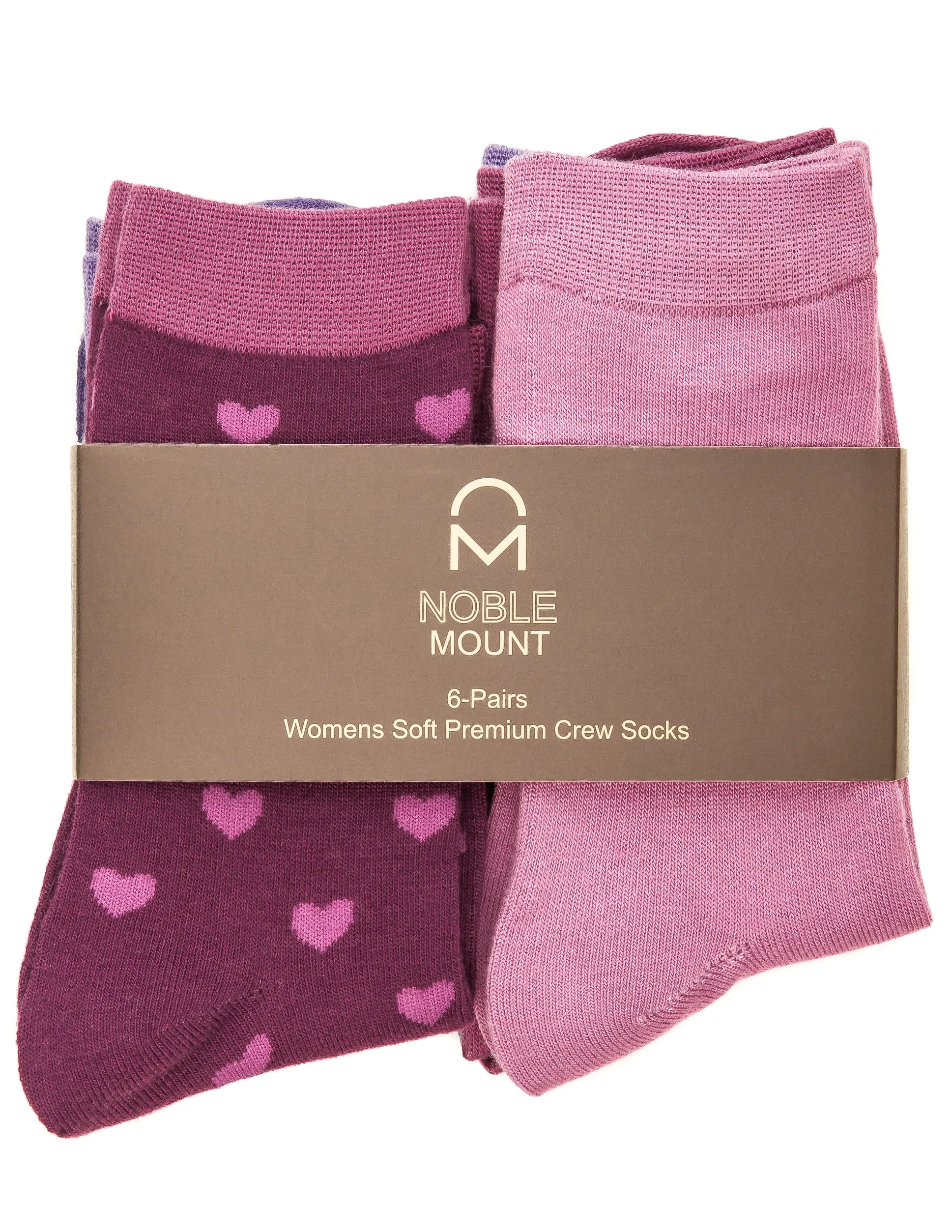 Women's Soft Premium Crew Socks - 6 Pairs