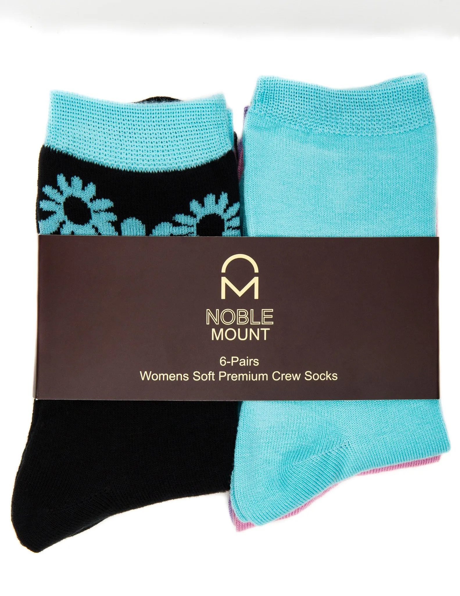 Women's Soft Premium Crew Socks - 6 Pairs